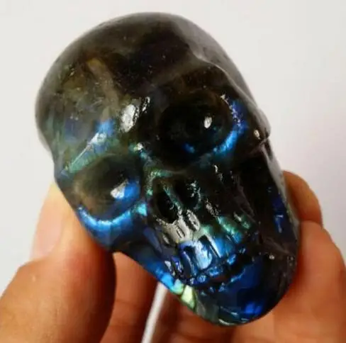 

134g Natural Hand Carved Multi-Color Labradorite Crystal Skull