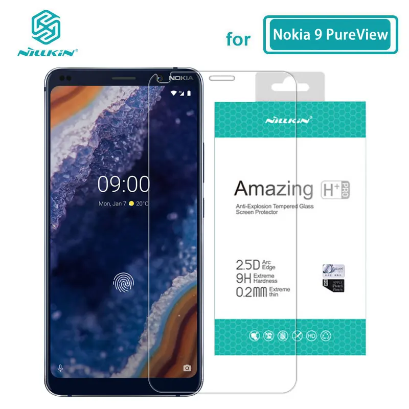 

sFor Nokia 9 PureView Tempered Glass Nillkin H+Pro 0.2MM 2.5D Arc Screen Protector Glass for Nokia 9 PureView Nokia9 Pure View