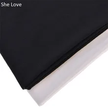 Chzimade 100 x112cm Schwarz Weiß Farbe Stretch Strickschmelzsicherungen Eisen Auf Anbindung Garemets Nicht-woven Stoff Diy Nähen Materialien