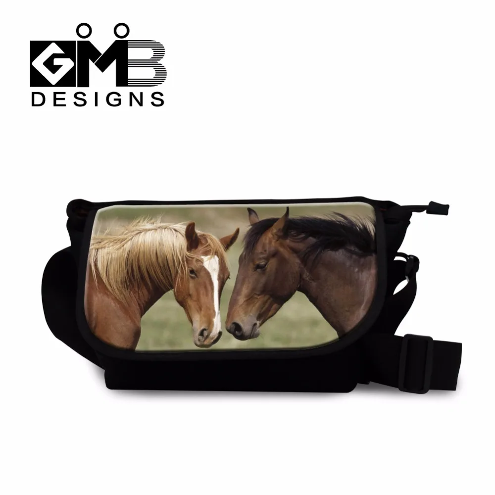 Us 19 79 40 Off Stylish Horse Messenger Book Bags Coolest Designer Canvas Side Bag For Boys Satchel Men Cross Body College In