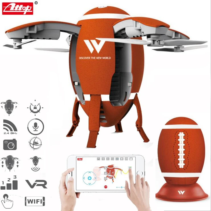 Attop W5 2 4 ггц складной летающий яйцо Drone WI FI с видом от первого лица складная селфи