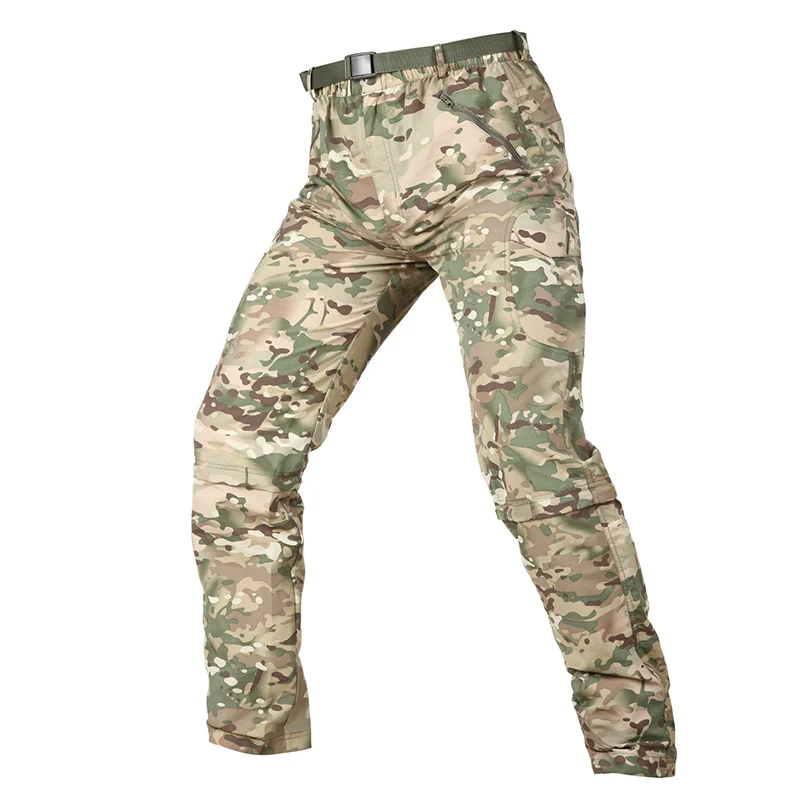 Refire gear легкие съемные военные штаны мужские быстросохнущие камуфляжные тактические штаны дышащие отстегивающиеся армейские брюки - Цвет: CP