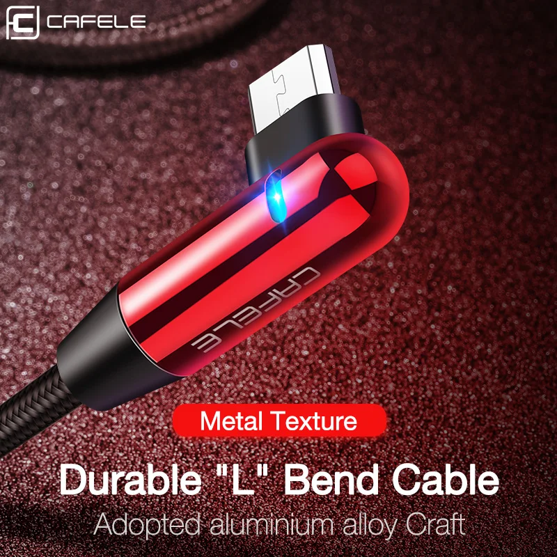 

CAFELE Led light micro USB charging Cable for samsung huawei xiaomi LG HTC fast Charging Data Sync Cables support micro