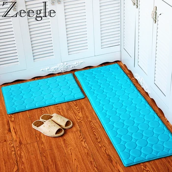 

Zeegle Solid Coral Fleece Doormat for Entrance Door Hallway Rugs Water Absorption Kitchen Floor Carpets Bedroom Bedside Mats