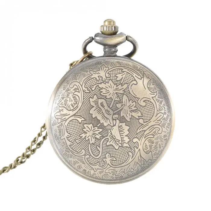Старинный полый цветок стрекоза кварцевые карманные часы сплав Ретро Подвеска для Ожерелья Цепочка на подарок часы LXH