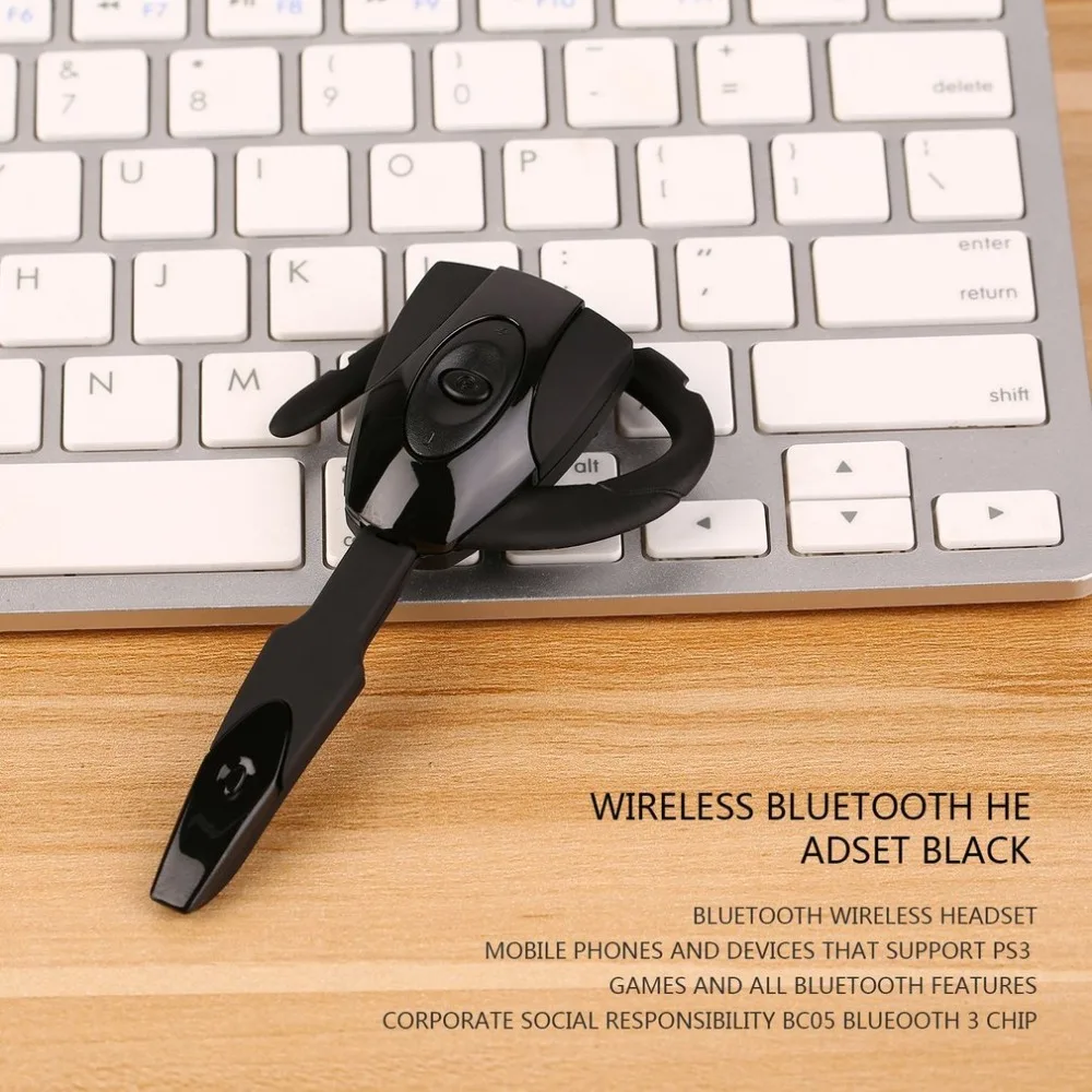 

New Bluetooth 3.0 Headphone headset Wireless Stereo Microphone For Sony PS3 Samsung iPhone HTC PC with USB charge line Hot 2016