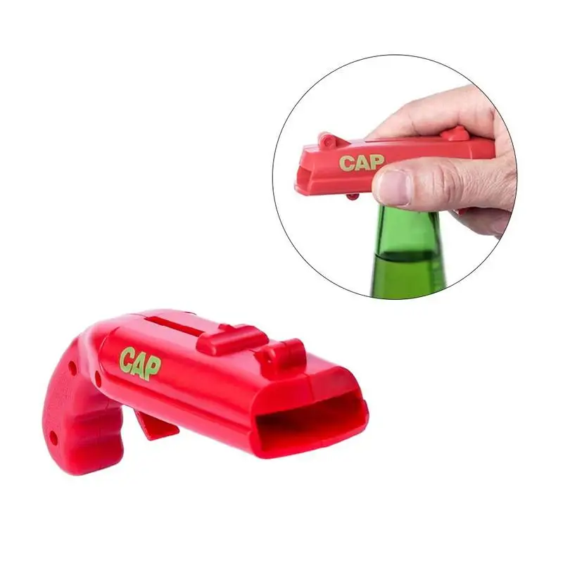Beer Bottle Opener Gun shape Drink Opening Shooter Spring Cap Catapult Launcher Creative Bar