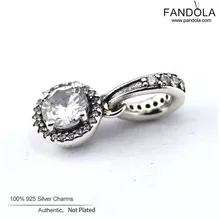 CKK классический элегантный Шарм 925 стерлингового серебра Подвеска из фианита бусины для изготовления ювелирных изделий Подходит талисманы браслет Berloque