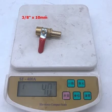 Горячая(3 шт./лот) 3/" maleX10mm шаровой клапан, латунный шаровой клапан, медный клапан, медный фитинг