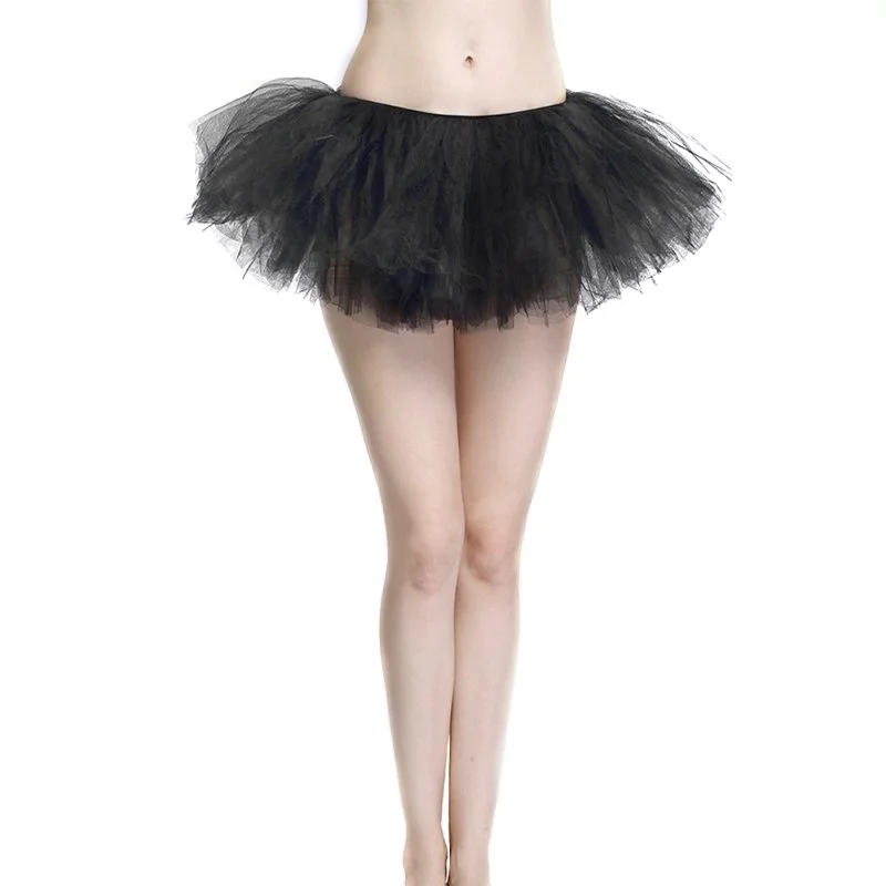 

2019 Women's Classic 5 Layered Tutu Skirt Tulle Petticoat Ballet Dancing Bubble Skirts Short Prom Dress up