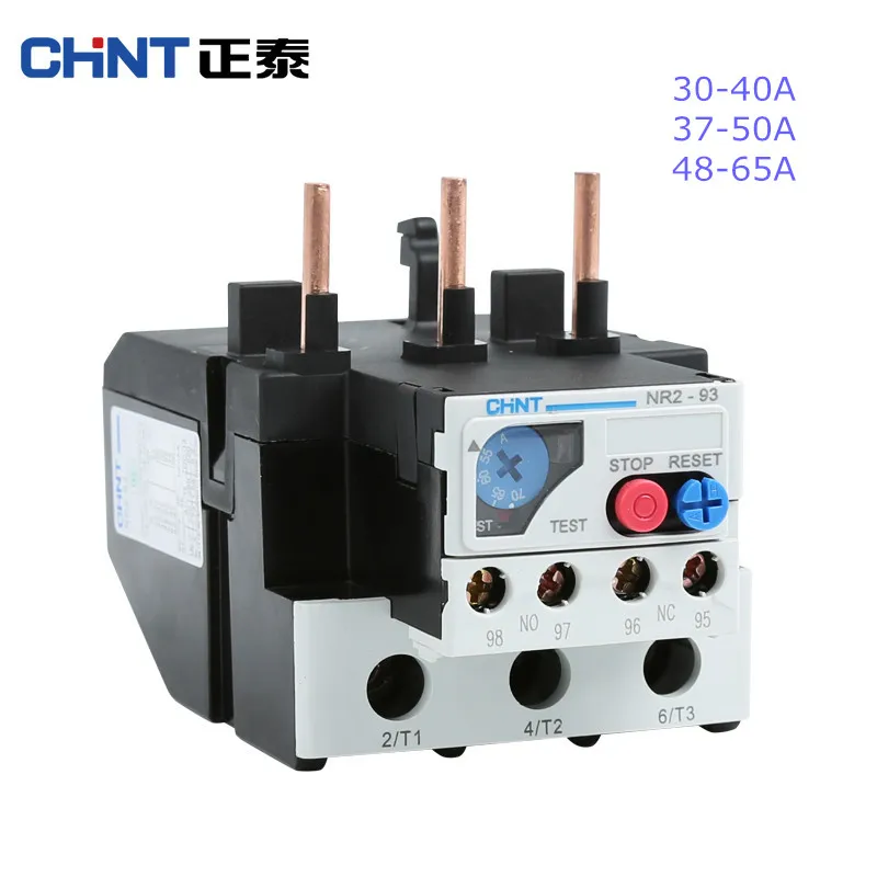 

CHINT Thermal Overload Relay Protection Motor Protector Current Relay NR2-93/Z 55-70A 63-80A 80-93A