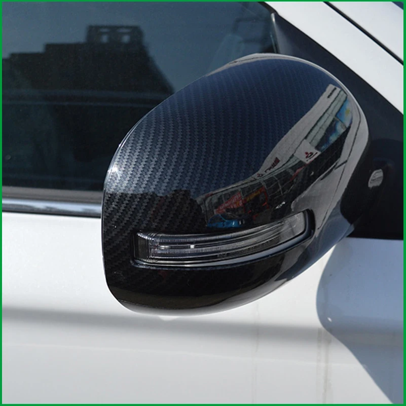 

FOR Mitsubishi Outlander 2013 2014 2015 2016 2018 ABS CHROME Carbon Print REAR SIDE-VIEW WING REARVIEW MIRROR COVER STICKER TRIM