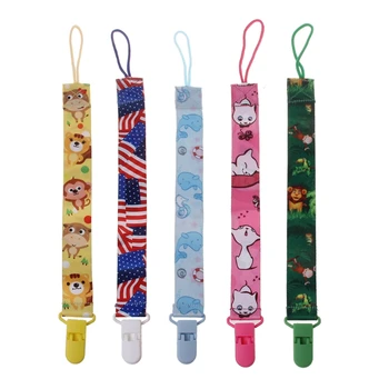

Baby Ribbon Dummy Clips Soother Pacifier Chain Nipple Holder For Infant Feeding