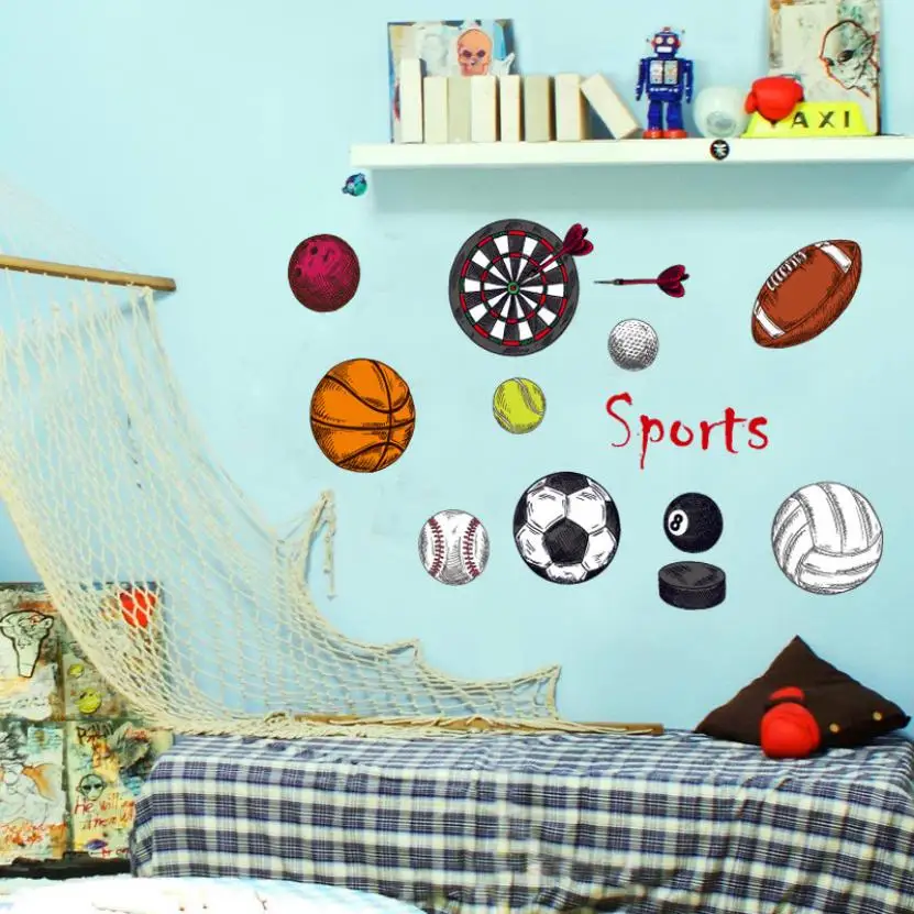 Home-Decor-Sport-Ball-Stickers-Decorative-Creative-Removable-Wall-Stickers-wall-sticker-Home-Deco-mirror-AU3 (2)
