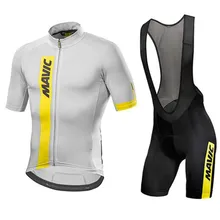 

2018 PRO TEAM Mavic SHORT SLEEVE CYCLING JERSEY SUMMER CYCLING WEAR ROPA CICLISMO+ BIB SHORTS 9D GEL PAD SET