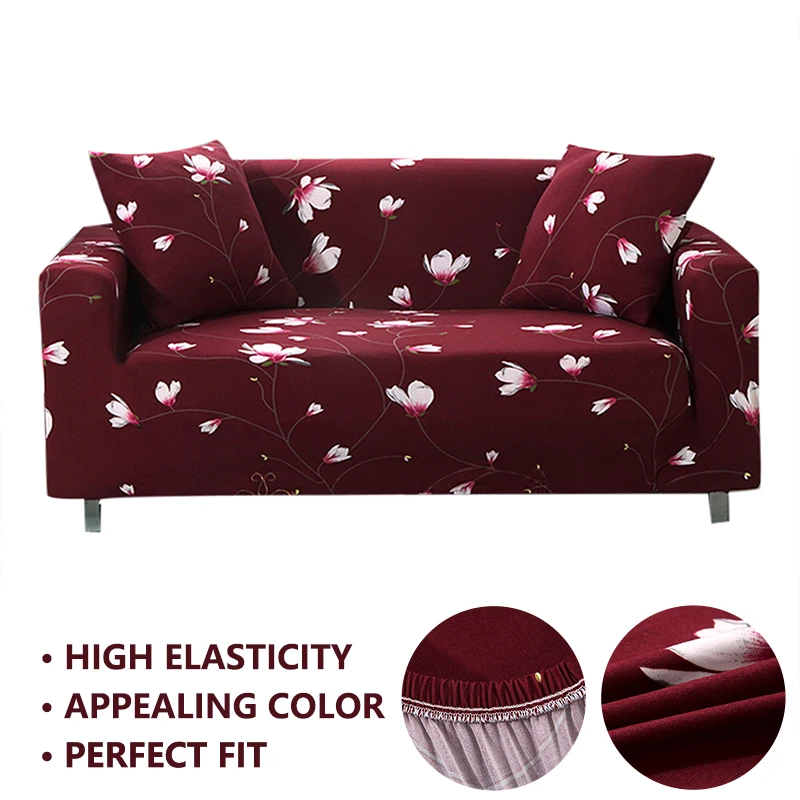 

Sofa Cover Floral Elastic Tightly All-inclusive Couch Cover for Living Room Fabric Furniture Covers Couch Protection Love Seat