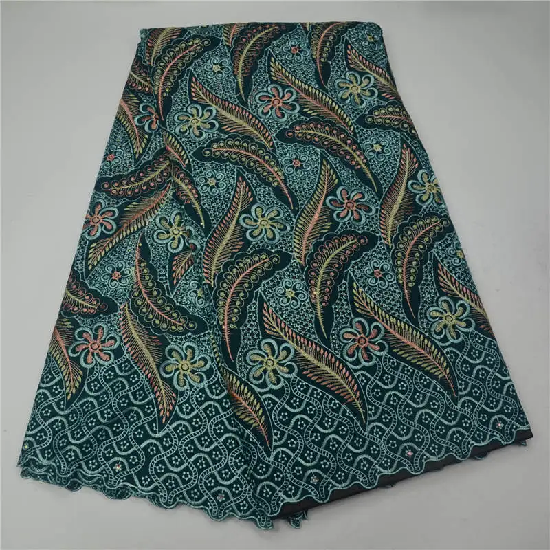 Teal Green Swiss Voile Lace 2018 African Voile Swiss Lace Fabric Fancy ...