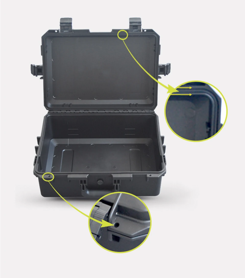 SQ4636H внутренний Размер 460*360*180 мм пластиковый непромокаемый чемодан с полной губкой