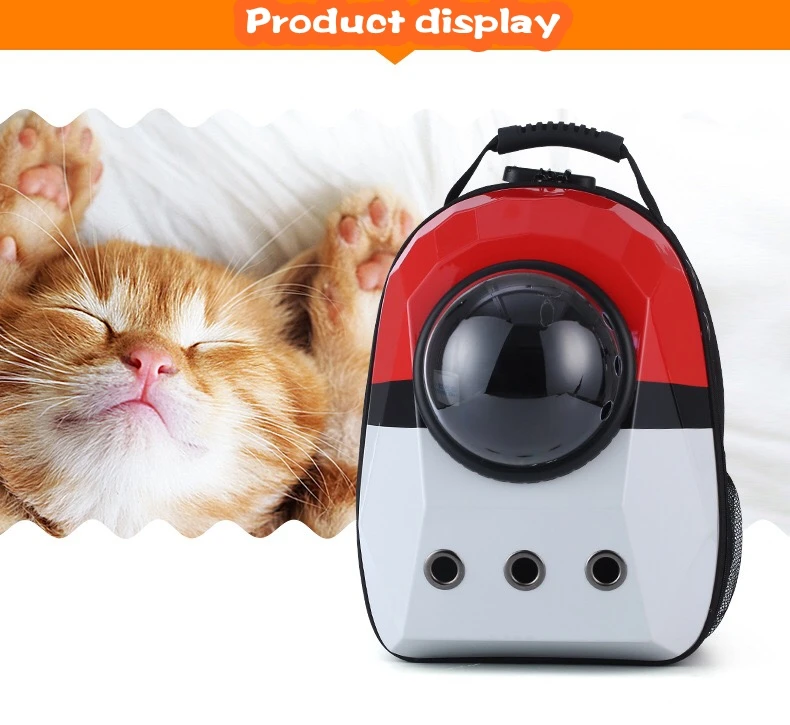 Pokemon Space Capsule Pet Cat Рюкзак с пузырьковым окошком для котенка, щенка, чихуахуа, маленькая переносная сумка для собак, уличная дорожная сумка YHB04