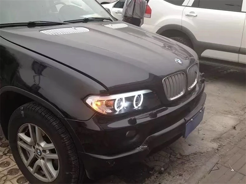 Автомобильный Стайлинг для BMW X5 E53 фары 2004-2006 для BMW X5 фара авто светодиодный DRL двойной луч H7 HID Xenon bi xenon объектив