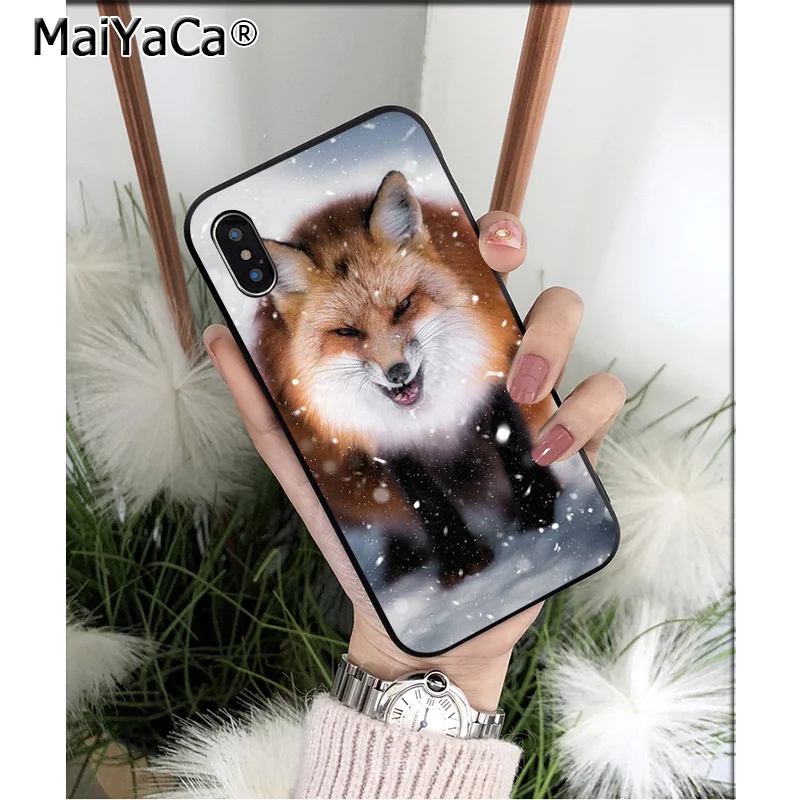 MaiYaCa животное енот лиса высокое качество чехол для телефона iPhone X XS MAX 6 6S 7 7plus 8 8Plus 5 5S XR - Цвет: A6