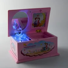 Lovely Hand Crank Music Box Gift Boxes Music Jewelry Box Kids Crystal Swan Musical Box Children Girls Birthday Christmas Present