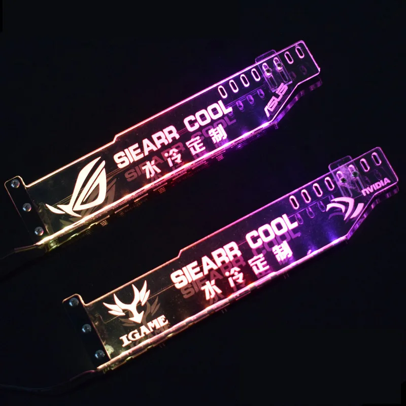 

Led module bracket for bracket GPU card size 250*50*5mm for fixed video card 5050 RGB light connection AURA for GTX1080 RX580