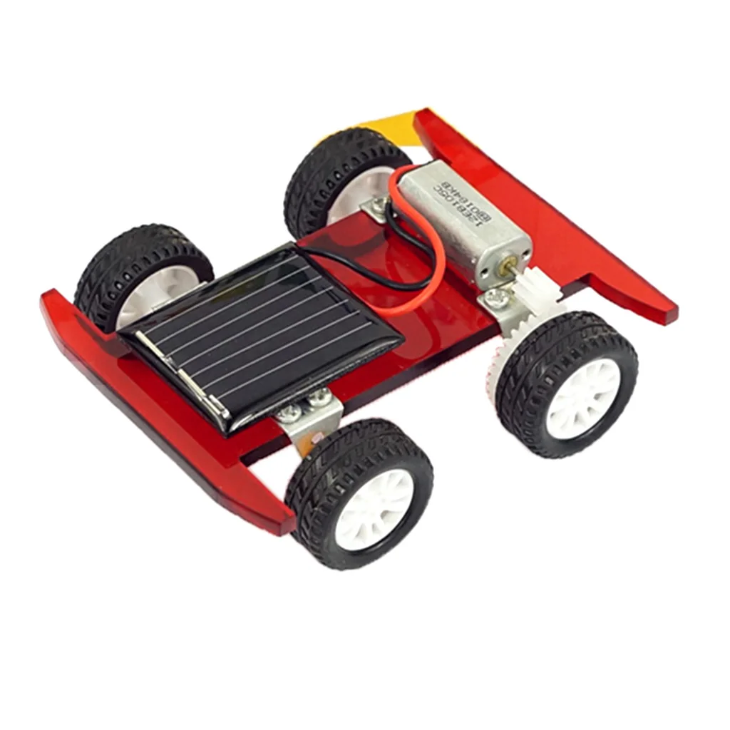 DIY Assembled Solar Power Car Toy Model Kits Set Science Technology Educational Energy Conversion Experiments Toy Gifts