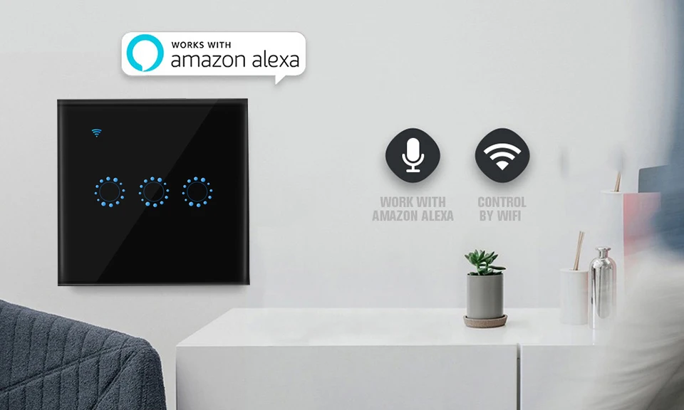 smart wifi light switch voice control 1