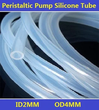 

2x4mm Peristaltic Pump Silicone Tube Hose Pipe ID2mm OD4mm New High Quality Free Shipping - 5Meters