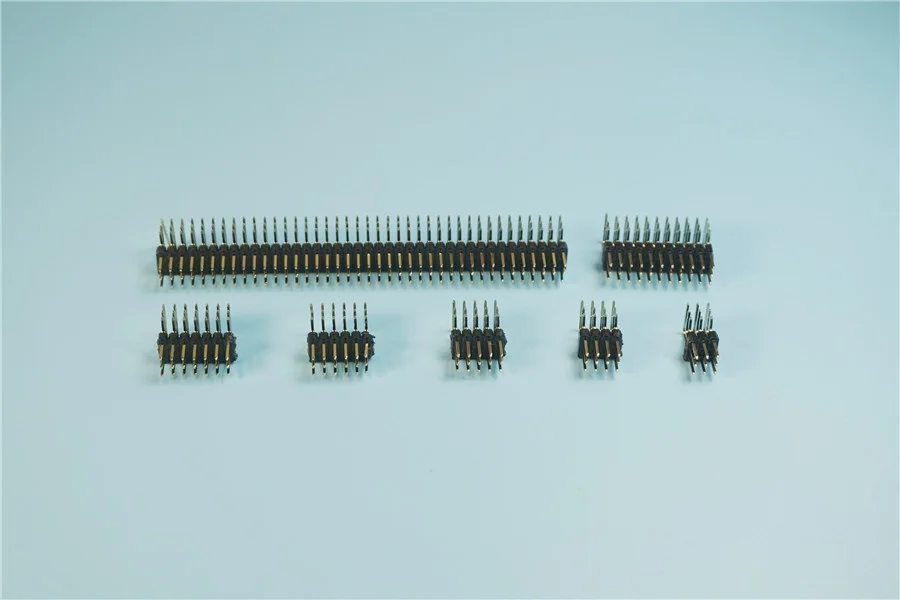 200pcs Triple row 2.54 mm Pitch PCB Male Header 3x2 6 Pin 9 12 15 18 21 24 27 30 36 42 45 48 51 54 57 60 63 66 3x40 right angle