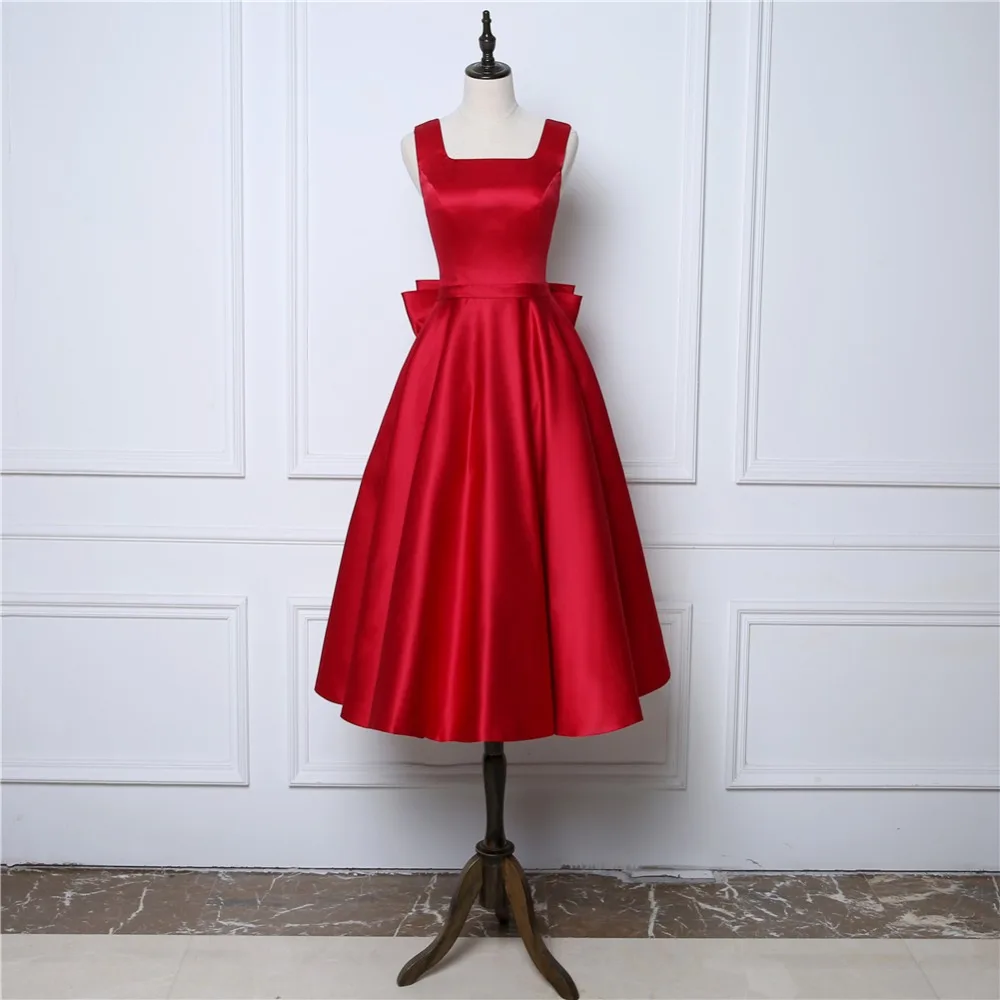 ruthshen Reflective Short Prom Dress 2019 Cheap Burgundy Red Tea Length Backless Cocktail Party Dress Junior Vestidos De Gala