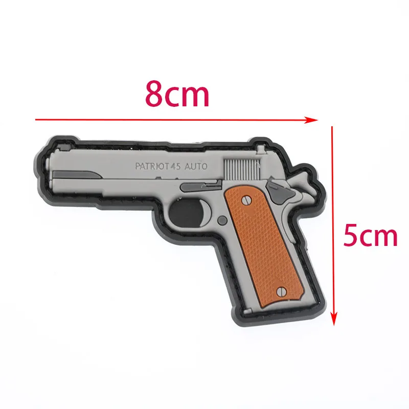 1911-Retro-Firepower-3D-PVC-Patch-Waterproof-Military-Tactics-Moral-Patch-Gun-Rubber-Rider-Outdoor-Zipper (4)