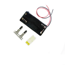 100Pcs 2xAAA Battery Case Holder Socket Wire Junction Boxes With 15cm Wires, KF2510 Header and Crimps