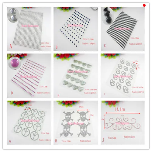 

SALE! Lucia crafts Multi Design Options Rhinestone Sticker scrapbooking DIY decoration 1sheet/3sheets 022002077