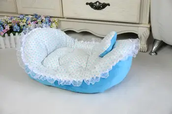 

wave point ingot design dog kennel warm cat nest pet mattress,dog sleeping beds,soft comfort lounger with lace decorations