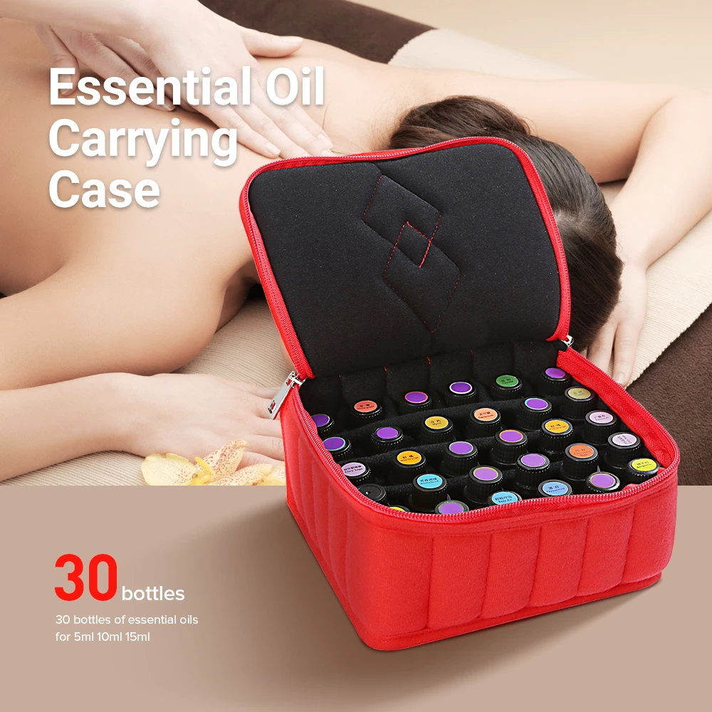  Essential Oil Case Oil Bag 30 Bottles Carrying Shockproof Cosmetic 15ml Holder Travel Storage Box N