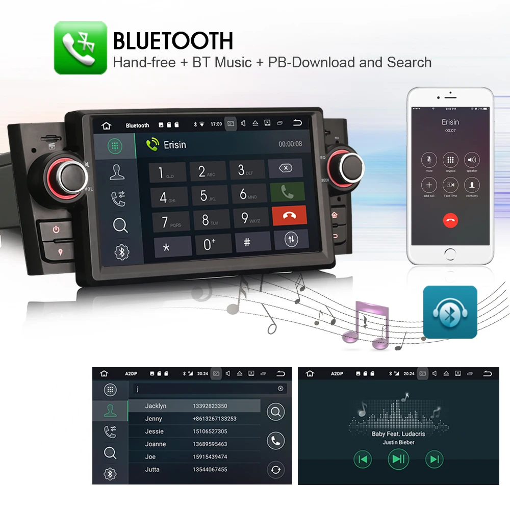 7 &quotAndroid 7.1 Радио Автомобильный Мультимедийный Плеер для Fiat Punto Linea Авто GPS Wi Fi dab + DVR