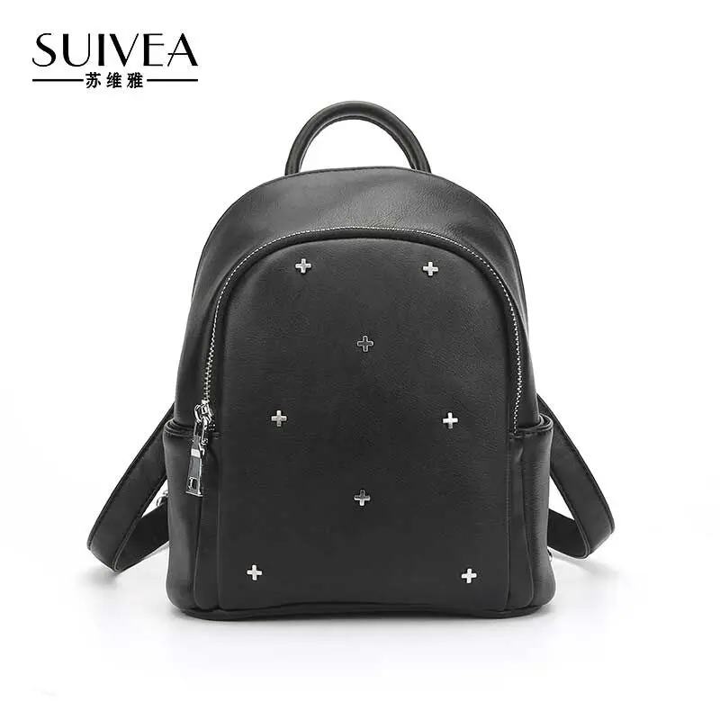 SUIVEA PU Leather Female bag Korea Teenage Student School Travel