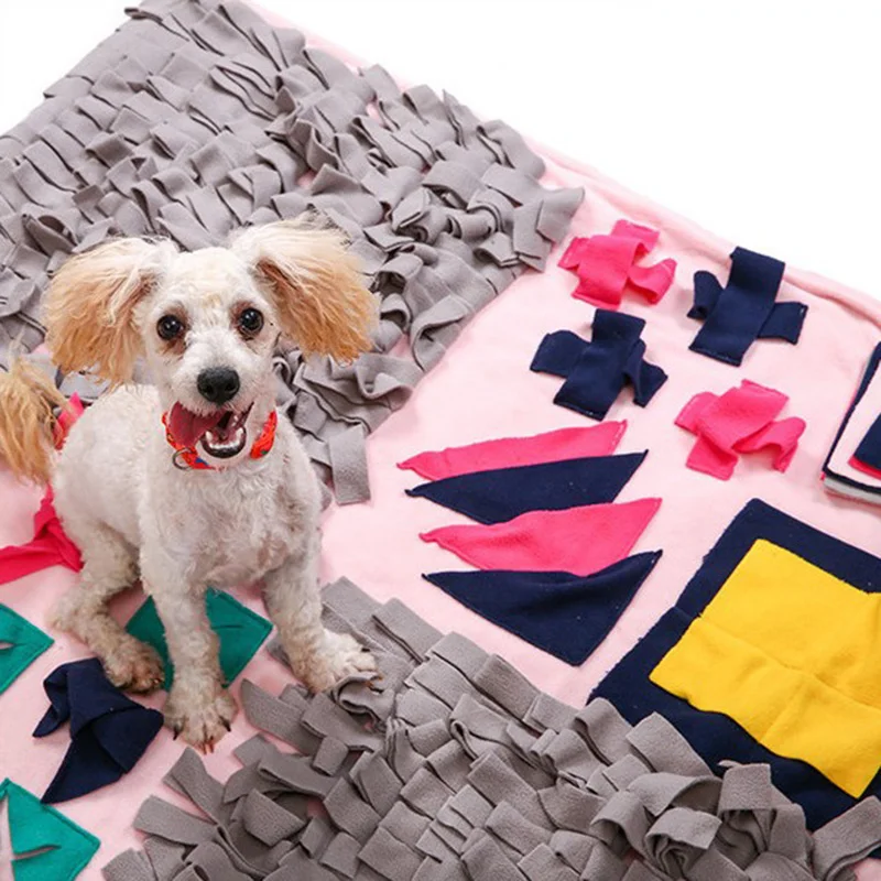 Washable Pet Dog Sniffing Mat Toys Puzzle Smell Find Food Play Mat Pads