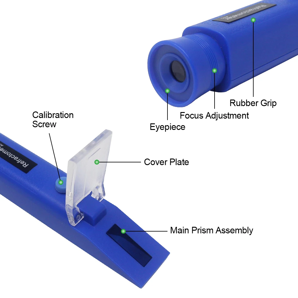 Рефрактометр, с функцией определения содержания сахара градусный измеритель сахариметр режущий измеритель плотности жидкости 0-32% БРИКС с тканевая сумка для переноски