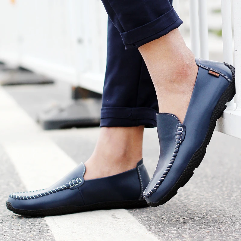 

Leather Men Flat Shoes Brand Men Loafers Driving Shoes Fashion Casual Soft Shoe Hot Sell 2018 Autumn New 5