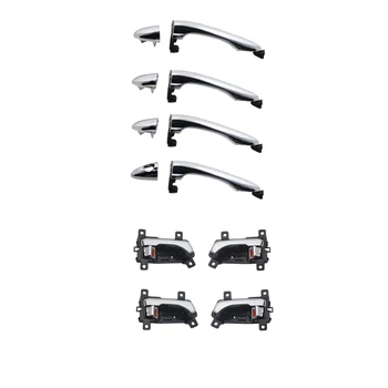 

8PCS OUTSIDE INNER DOOR HANDLE For KIA Sportage 2011 2012 2013 2014 2015-2016 OEM: FR:82661-3W000 FL:82651-3W000 RL:83651-3