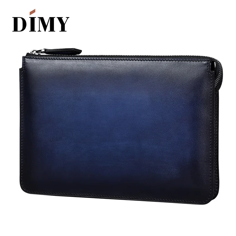 

2018 new luxury Vinatge Men Leather band Clutch Bag Male three zipped Document Bag Travel Clutches Briefcase handbag promotion