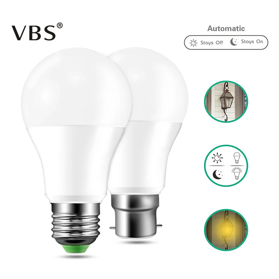

Dusk to Dawn Light Bulb 7W 12W Smart Sensor LED Bulbs Automatic on/off Sensor Light Indoor Outdoor Security Lamp AC85-265V
