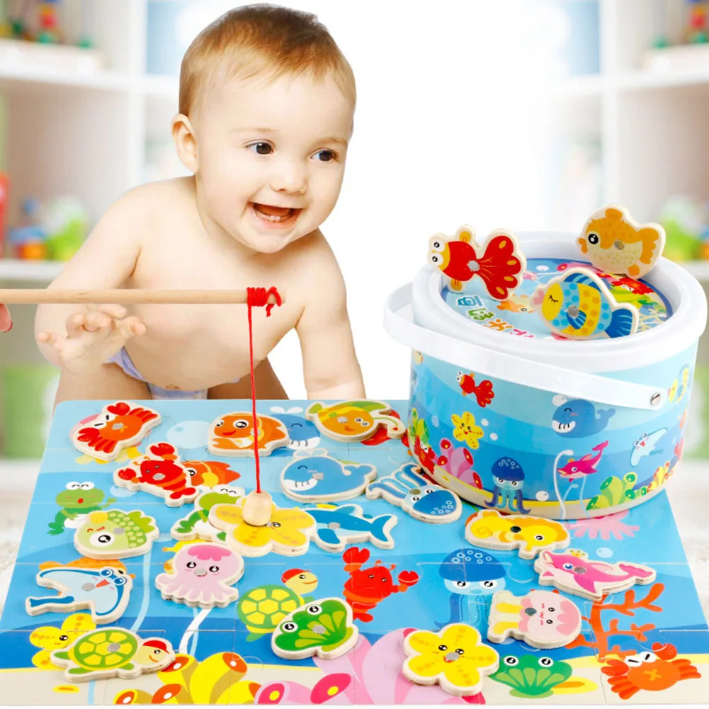 7 шт. магнитный, обучающий удочка для детской ванны, пластиковые игрушки для рыбалки, детские развивающие игрушки, игровая площадка, набор для рыбалки