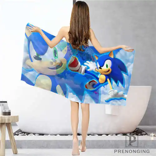 На заказ sonic-the-hedgehog ванная мочалка полотенце s полотенце для лица/банное полотенце для душа s Размер 33x74 см/72x143 см#18-12-16-03-101