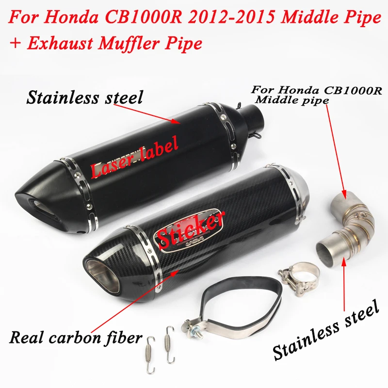 

Silp on For Honda CB1000R 2012-2015 Motorcycle Stainless Steel Middle Connecting Pipe With Exhaust Muffler Tubes System