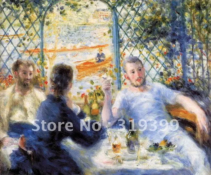 

Free DHL Shipping,handmade,Oil Painting Reproduction on canvas,the canoeists luncheon by pierre auguste renoir,museum quality