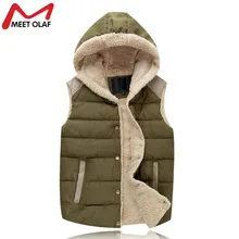 Neue Winter Weste männer Männlich Frühling Herbst Mit Kapuze Warme Fleece Westen Mode Weste Mens Sleeveless Mantel Jacke YL326
